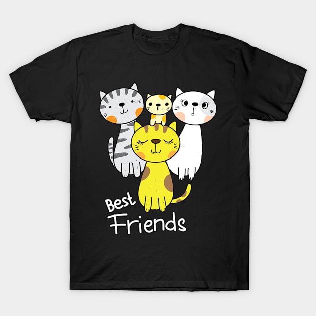 Cute cat T-Shirt by white.ink